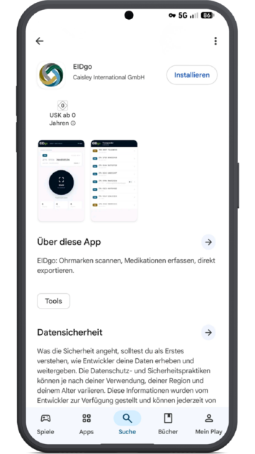 EIDgo App Mockup Google PlayStore