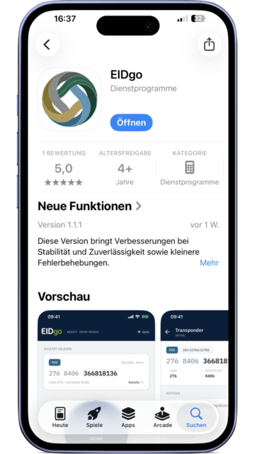 EIDgo App Mockup Apple AppStore